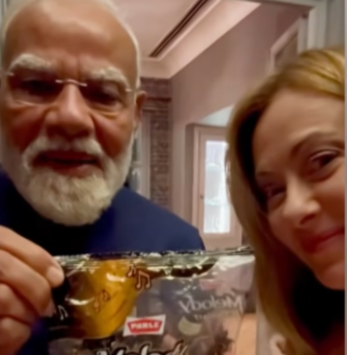 इटली दौरे पर PM मोदी का खास अंदाज..जॉर्जिया मेलोनी को दी खास टॉफी