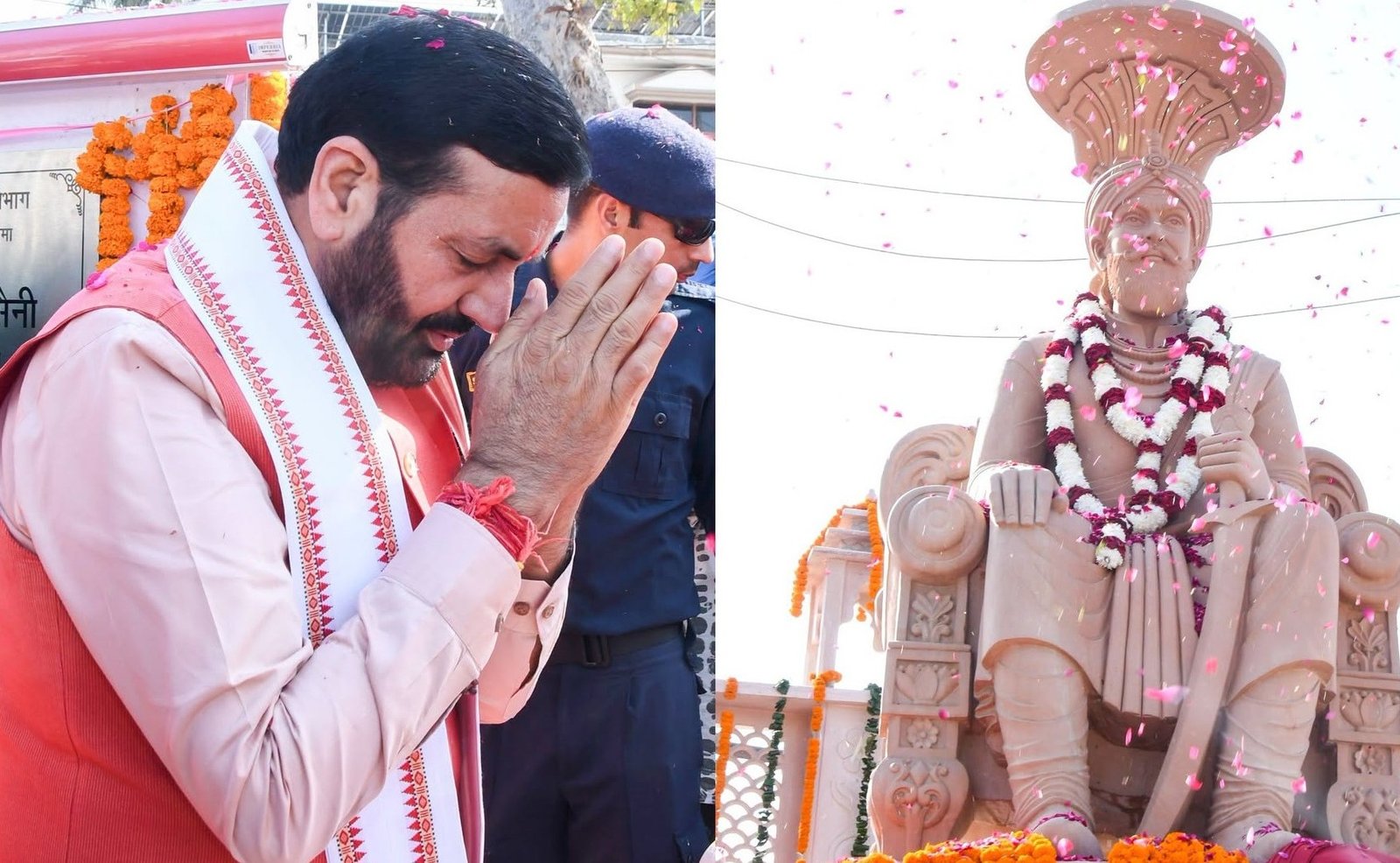लाडवा में महाराजा शूरसैनी की प्रतिमा का लोकार्पण