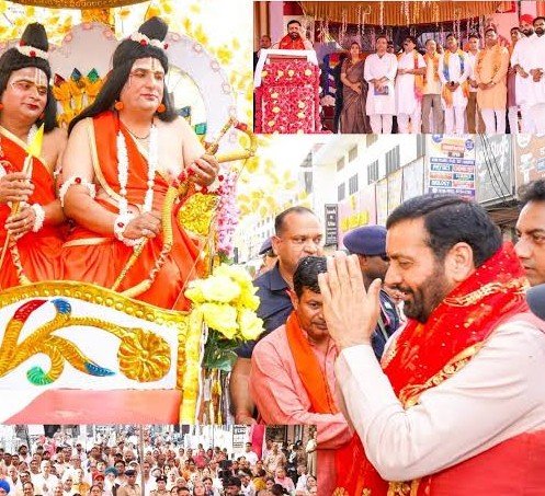 लाडवा में विजय दशमी समारोह, कला मंच को 11 लाख
